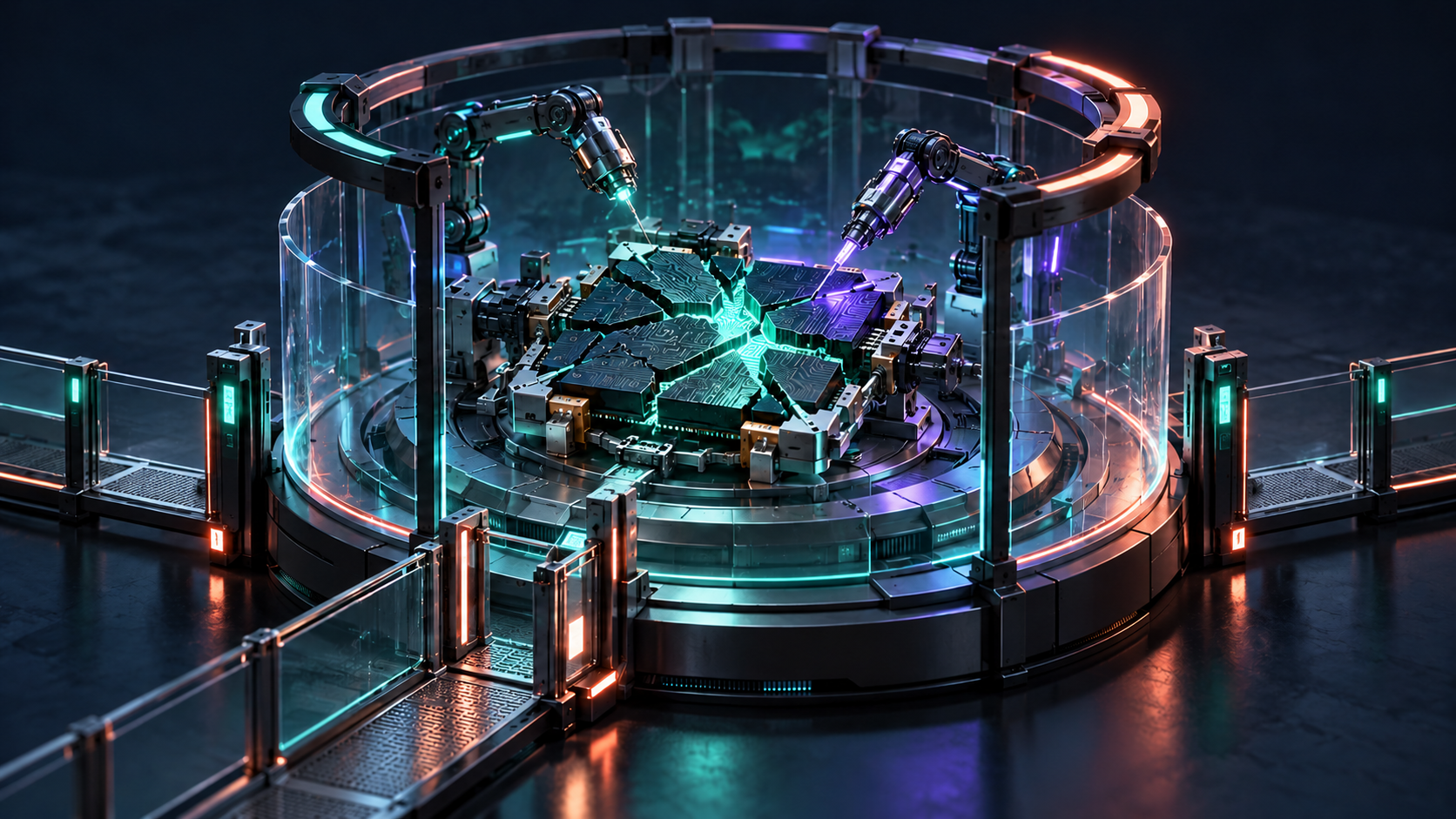 AI-generated conceptual illustration; not a photograph of the reported event. Concept illustration of restricted cybersecurity defensive rollout, not broad release.